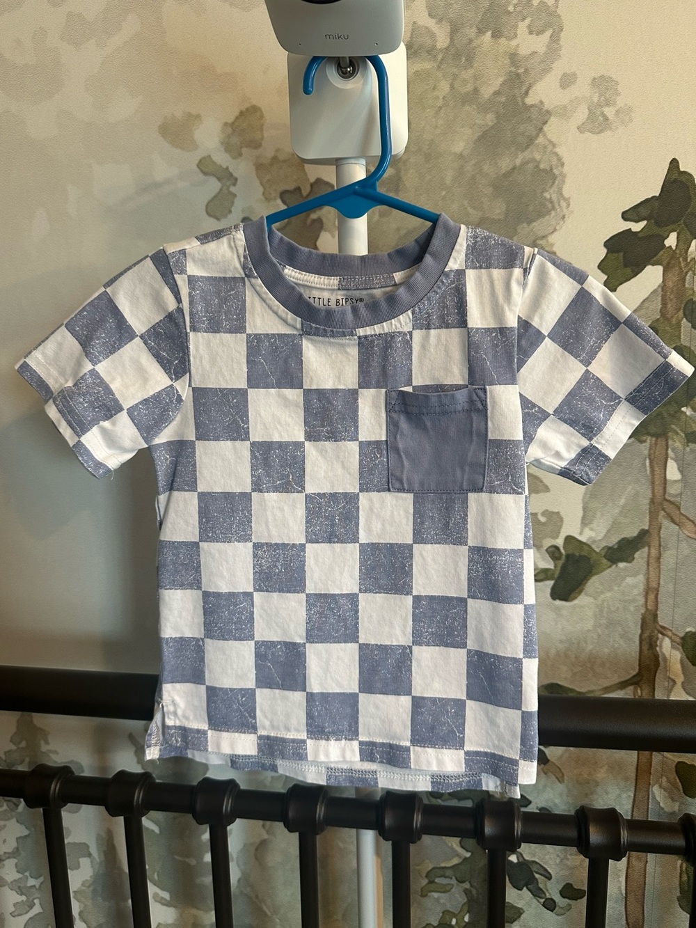 Little Bipsy Distressed Checkered Tee